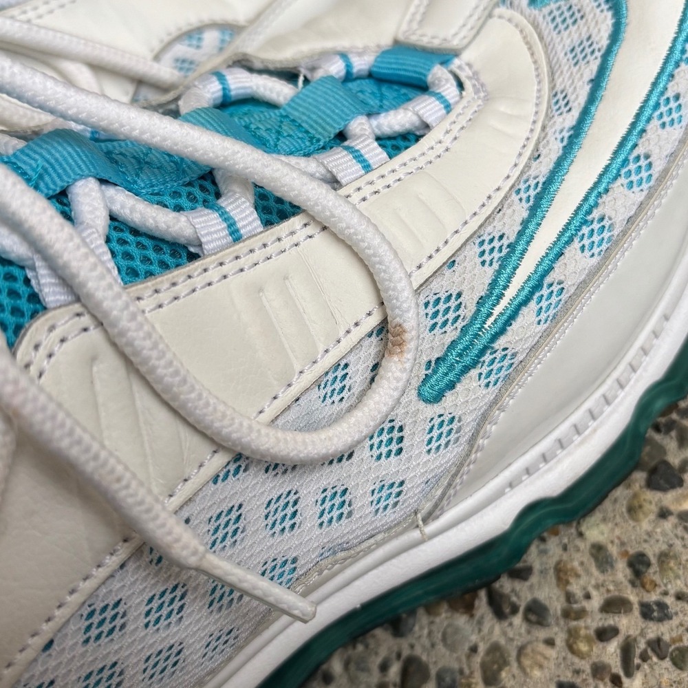 Nike Air Max Jr Chlorine Blue White 2011 Basketball 442478-100 Men's Size 10.5 - Picture 10 of 12